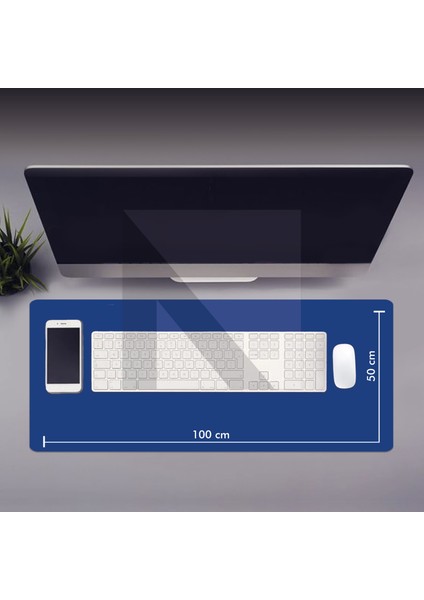 MP05 - 100x50 3xLarge Mavi Gaming Mousepad | Kaymaz Taban, Oyuncu Gamepad,Ev,Ofis,Oyun