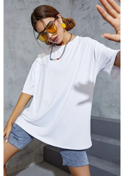 Kadın Oversize Penye Cool & Comfort T-Shirt