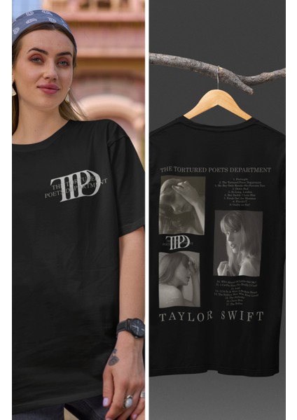 Ttpd Albüm Şarklıları Yazılı Sırt Baskılı T-Shirt, Taylor Swift Baskılı Tişört
