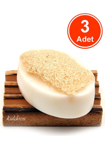 Kabak Lifli El Yapımı Doğal Saf Zeytinyağlı Türk Hamamı Sabunu 120 G x 3 Adet