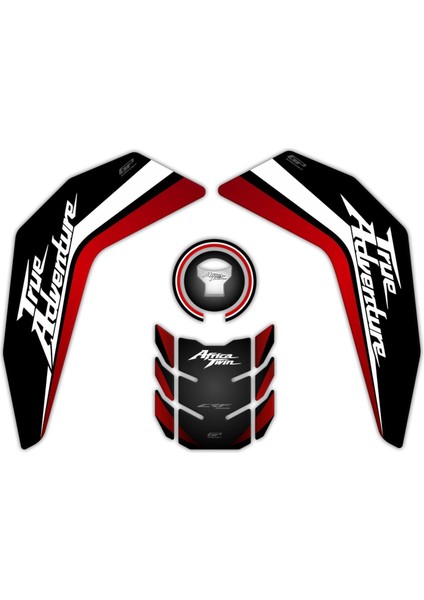 Honda Africa Twin CRF1000L Adventure 2016-2019 Uyumlu Tank Pad Seti Kırmızı
