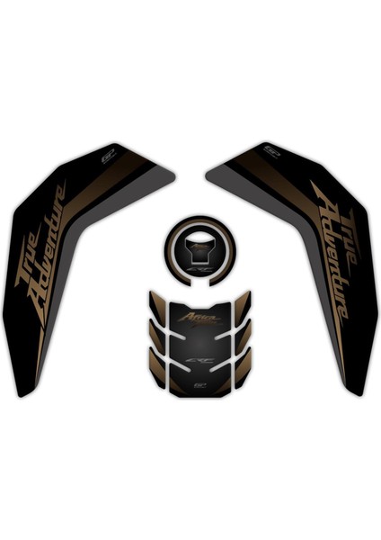 Honda Africa Twin CRF1000L Adventure 2016-2019 Uyumlu Tank Pad Seti Bronz