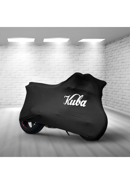 Ultra Shop Kuba Xcg 100/150 Siyah Kumaş Motosiklet Brandası Logo Baskılı Penye Kumaş Motosiklet Branda