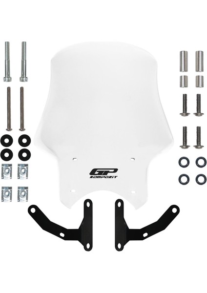 Honda CB125R / CB250R 2018-2024 Uyumlu Tur Camı Şeffaf 49 cm indirimleri