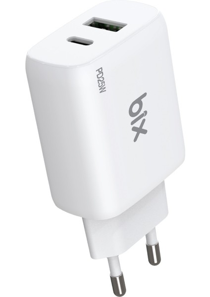 ZH-2U41T 25W PD + USB 3.0 Çıkışlı iPad / iPhone / Android Uyumlu Çift Portlu Seyahat Adaptörü