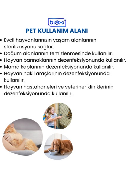 Veteriner ve Hayvan Dezenfektanı 5 LT/ Hipokloröz asit (HOCl) bazlı