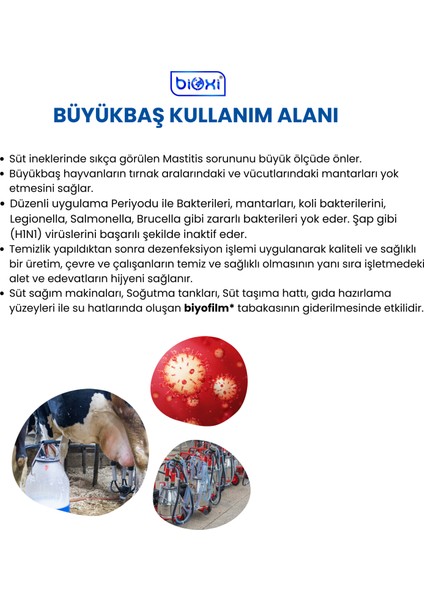 Veteriner ve Hayvan Dezenfektanı 5 LT/ Hipokloröz asit (HOCl) bazlı