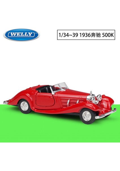 1936 Mercedes Benz 500K Convertible Kırmızı 1:34-39 Model (Yurt Dışından) fiyatları