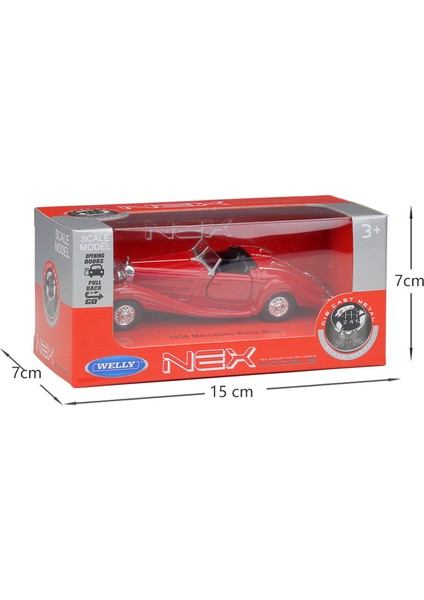 1936 Mercedes Benz 500K Convertible Kırmızı 1:34-39 Model (Yurt Dışından) indirimleri