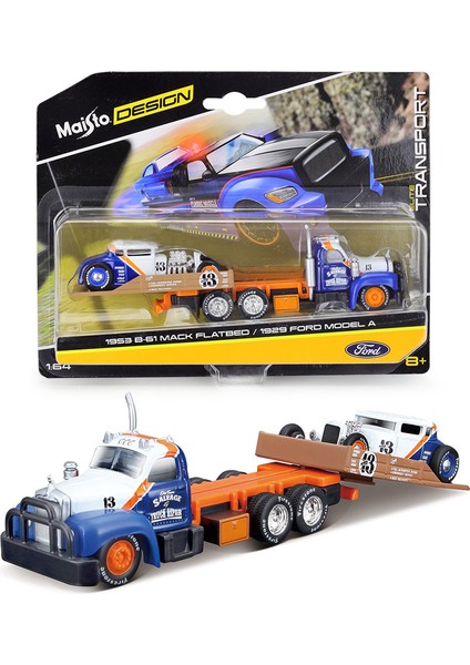 1:64 1953 Mack B-61 Flatbed Taşıyıcı 1929 Ford Modela Seti (Yurt Dışından)
