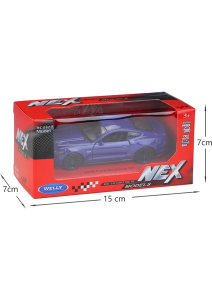 43707 Ford Mustang Gt Mavi 1:34-39 Model Araba (Yurt Dışından)