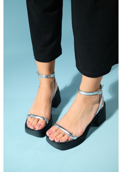 Cermen Gümüş Kadın Platform Topuklu Sandalet fiyatları