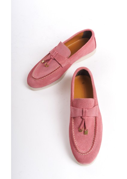 Kadın Süet Loafer & Babet Mercan -MCKRY1410-MRC