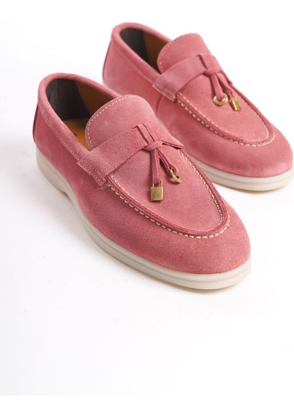 Kadın Süet Loafer & Babet Mercan -MCKRY1410-MRC