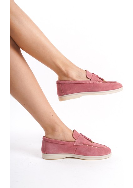 Kadın Süet Loafer & Babet Mercan -MCKRY1410-MRC