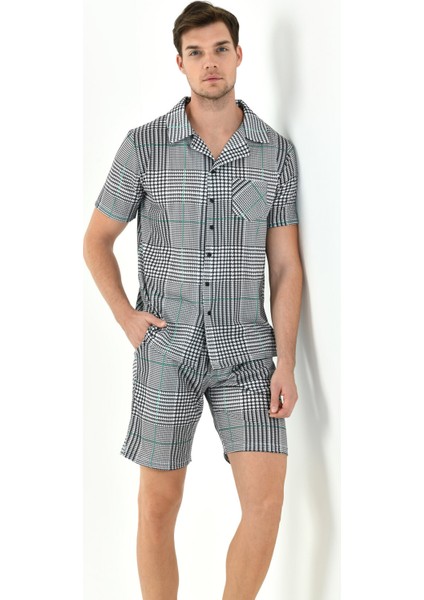 3'lü Yakalı Erkek Pijama Takımı