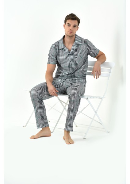 3'lü Yakalı Erkek Pijama Takımı