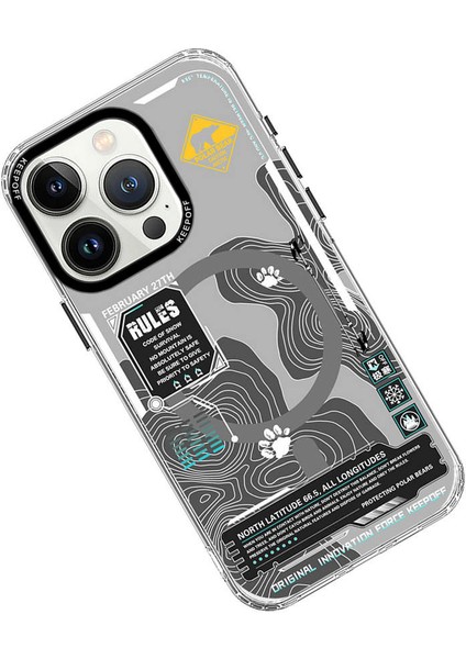 Iphone 15 Pro Max Map Magsafe Kapak - Snowfield 240090
