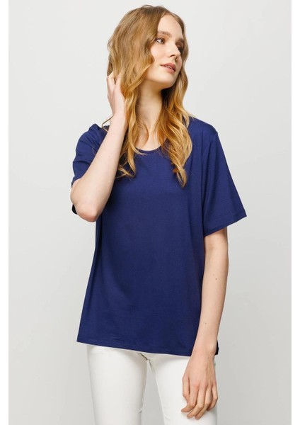 Sıfır Yaka Basic Laci Kadın T-Shirt 23786-2Y4 fiyatları