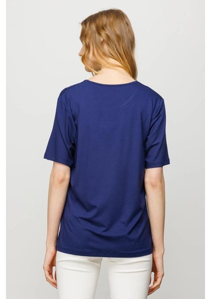 Sıfır Yaka Basic Laci Kadın T-Shirt 23786-2Y4 indirimleri