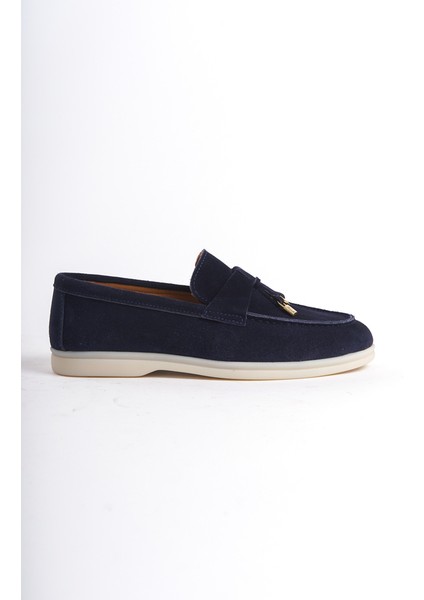Kadın Süet Loafer & Babet Lacivert -MCKRY1410-LCV