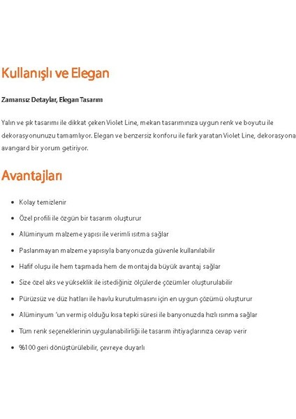 Violetline Alüminyum Havlupan