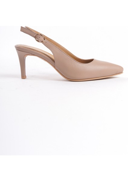 Kadın Topuklu Deri Stiletto & Ayakkabı Nude -MCRGN80124-N indirimleri