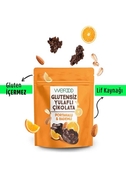 x 2 Adet Glütensiz Yulaflı Çikolata Portakallı & Bademli 40 gr