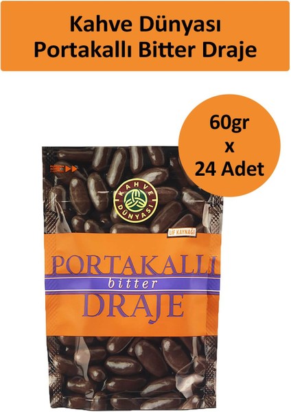 Portakallı Bitter Draje 60 gr x 24 Adet