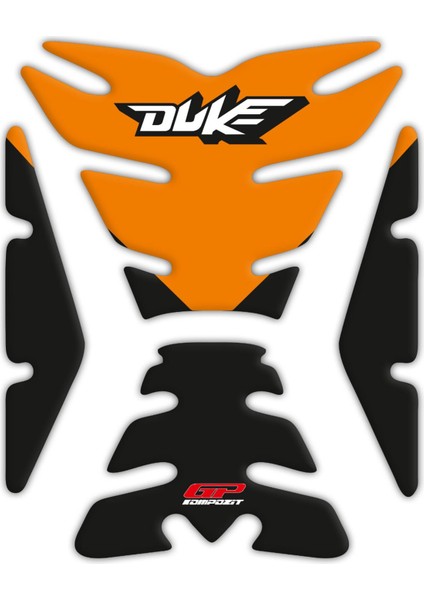 KTM Duke 250 2011-2023 Uyumlu Tank Pad Seti Turuncu