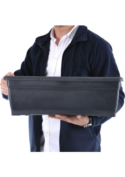 V620 Villa Balkon Saksı 10 Litre 2'li Set Antrasit fiyatları