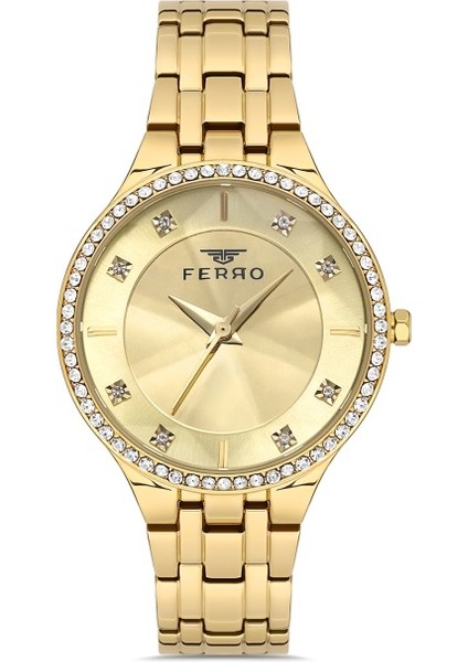 FL21467A-B4 Quartz Çelik Altın Rengi 35 mm Kadın Kol Saati