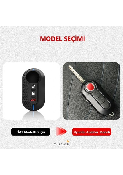 Fiat 500 Doblo Fiorino Punto Ducato Bravo Panda Silikon Anahtar Kılıfı (1 Adet) modelleri