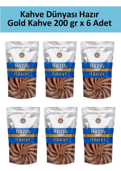 Gold Hazır Kahve 200 gr x 6 Adet