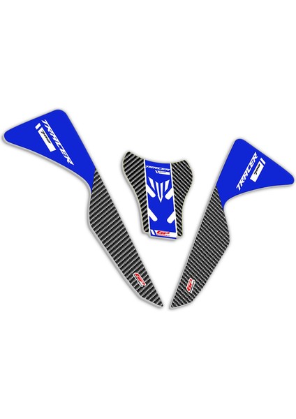 Yamaha MT-07 Tracer 2020-2024 Uyumlu Tank Pad Seti Mavi modelleri