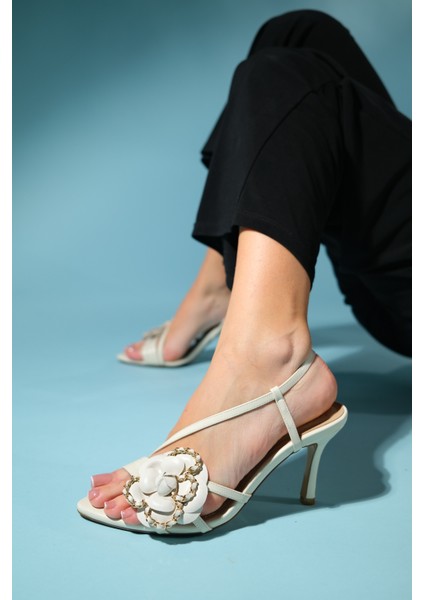 Publi Bej Cilt Kadın Ince Topuklu Ayakkabı indirimleri