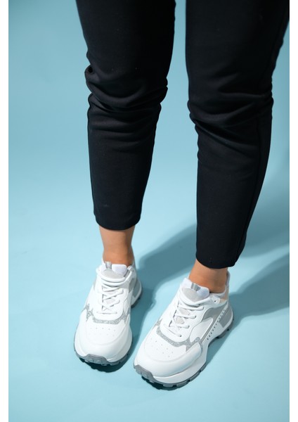 Blaj Beyaz Gri Kadın Spor Ayakkabı fiyatları