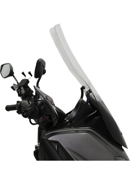 Yamaha NMAX 125 / 155 2015-2020 Uyumlu Baskılı Ön Tur Camı Füme 72 cm modelleri