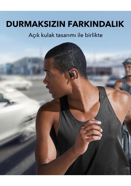 AeroFit Pro Open-Ear Yeni Nesil Kablosuz Kulaklık - LDAC - IPX5 Suya Dayanıklılık - 46 Saat Çalma Süresi-Bluetooth 5.3-Ergonomik -Yüksek Konfor-Uygulama Kontrolü-Beyaz (Anker Türkiye Garantili)