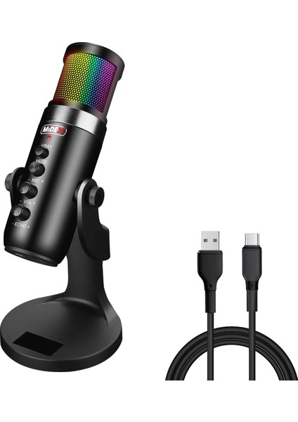 Hype USB RGB Oyuncu ve Yayıncı Mikrofonu (Kayıt Gaming Tiktok Twitch Discord Youtube Canlı Yayın)