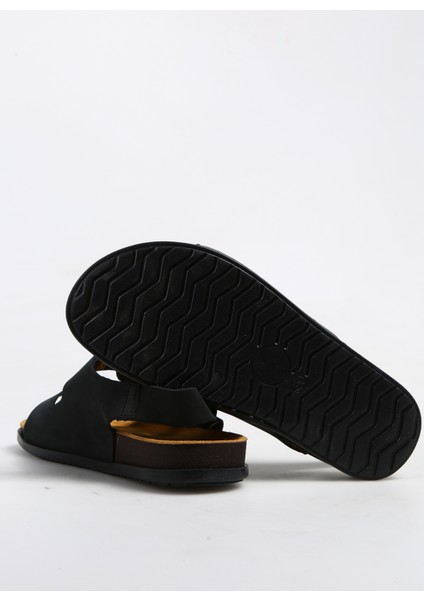 Siyah Erkek Deri Sandalet G-Melt modelleri