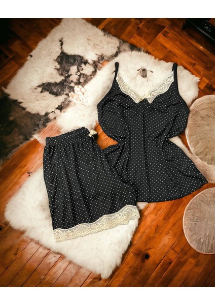 Dantelli Şortlu Ikili Pijama Takım M92