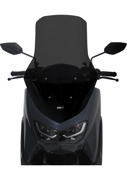 Yamaha NMAX 125 / 155 2021-2024 Uyumlu Ayaklı Tur Camı Füme - 72 cm