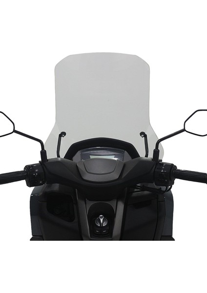 Yamaha NMAX 125 / 155 2021-2024 Uyumlu Ayaklı Tur Camı Şeffaf 72 cm