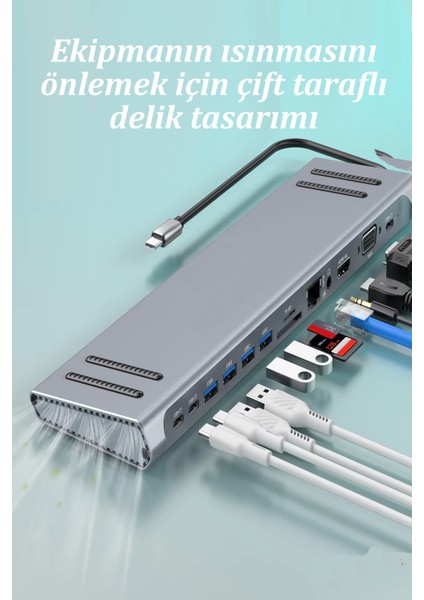 W28 14 In 1 Usb-C Çok Işlevli Bağlantı Istasyonu