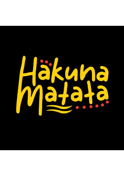 Hakuna Matata Baskılı Siyah Tişört fırsatları