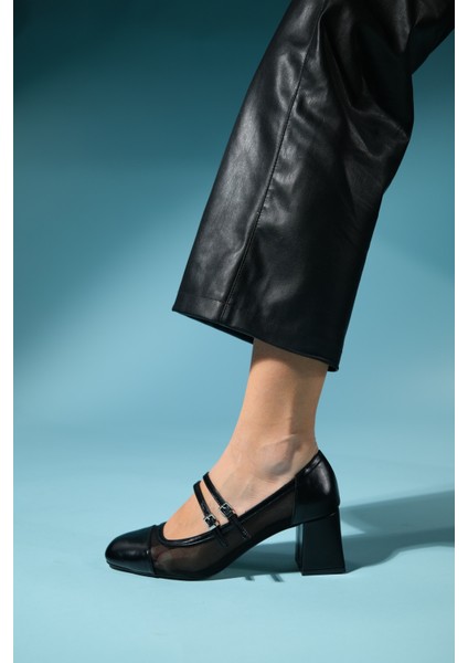 Scots Siyah Kadın Kalın Topuklu Ayakkabı fırsatları