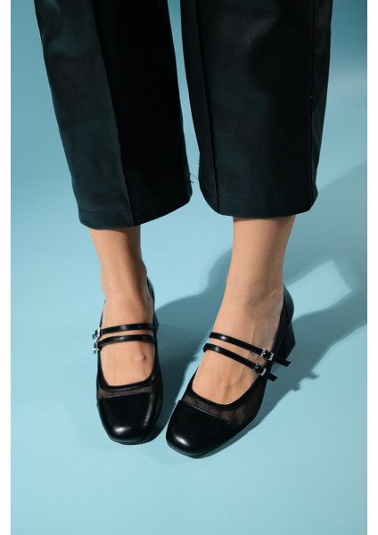 Scots Siyah Kadın Kalın Topuklu Ayakkabı indirimleri