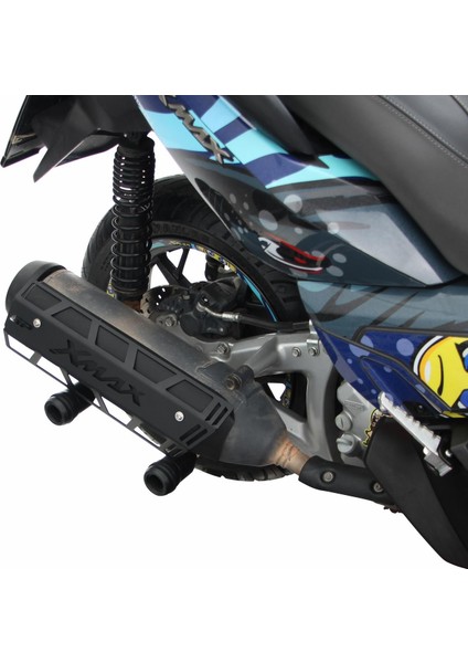 Yamaha XMAX 250 2011-2017 Uyumlu Egzoz Koruma Kapağı Siyah