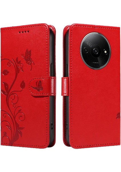 Xiaomi Redmi A3 Için Flip Case El Kayışı ve Kart ile Kabartmalı Kelebek (Yurt Dışından) indirimleri